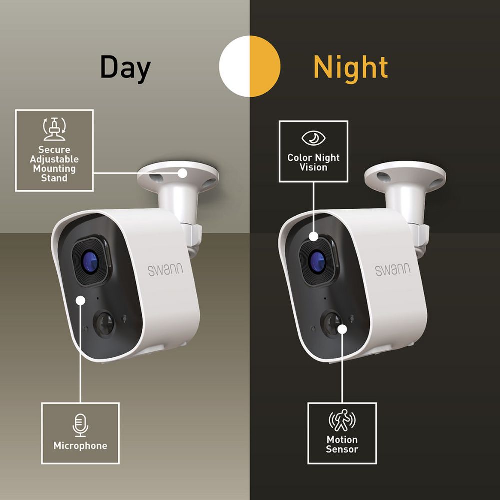 Swann Camera Swann Evo 2K Wireless Security Cameras 4 Pack | Officeworks