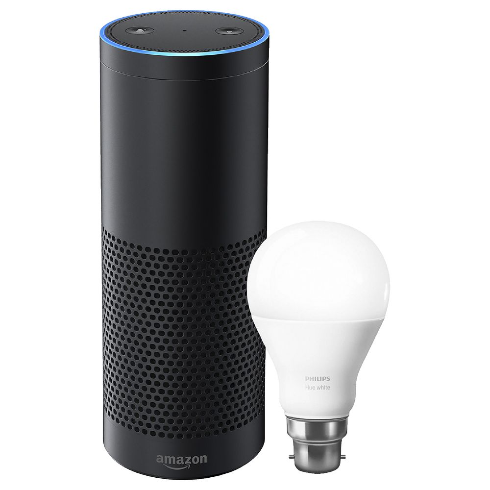 Amazon Echo Plus with Philips Hue B22 Bulb