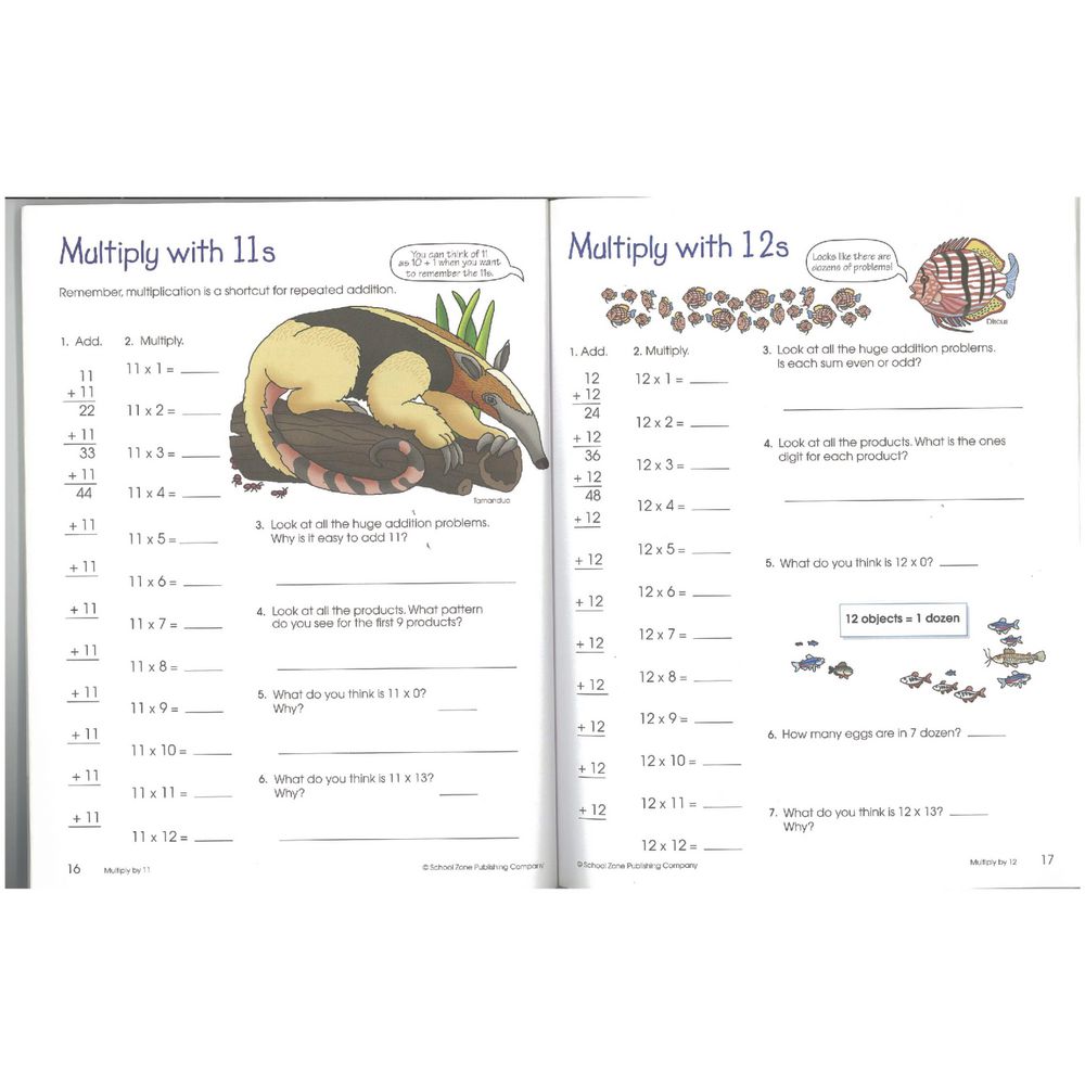 School Zone Multiplication and Division I Know It Workbook