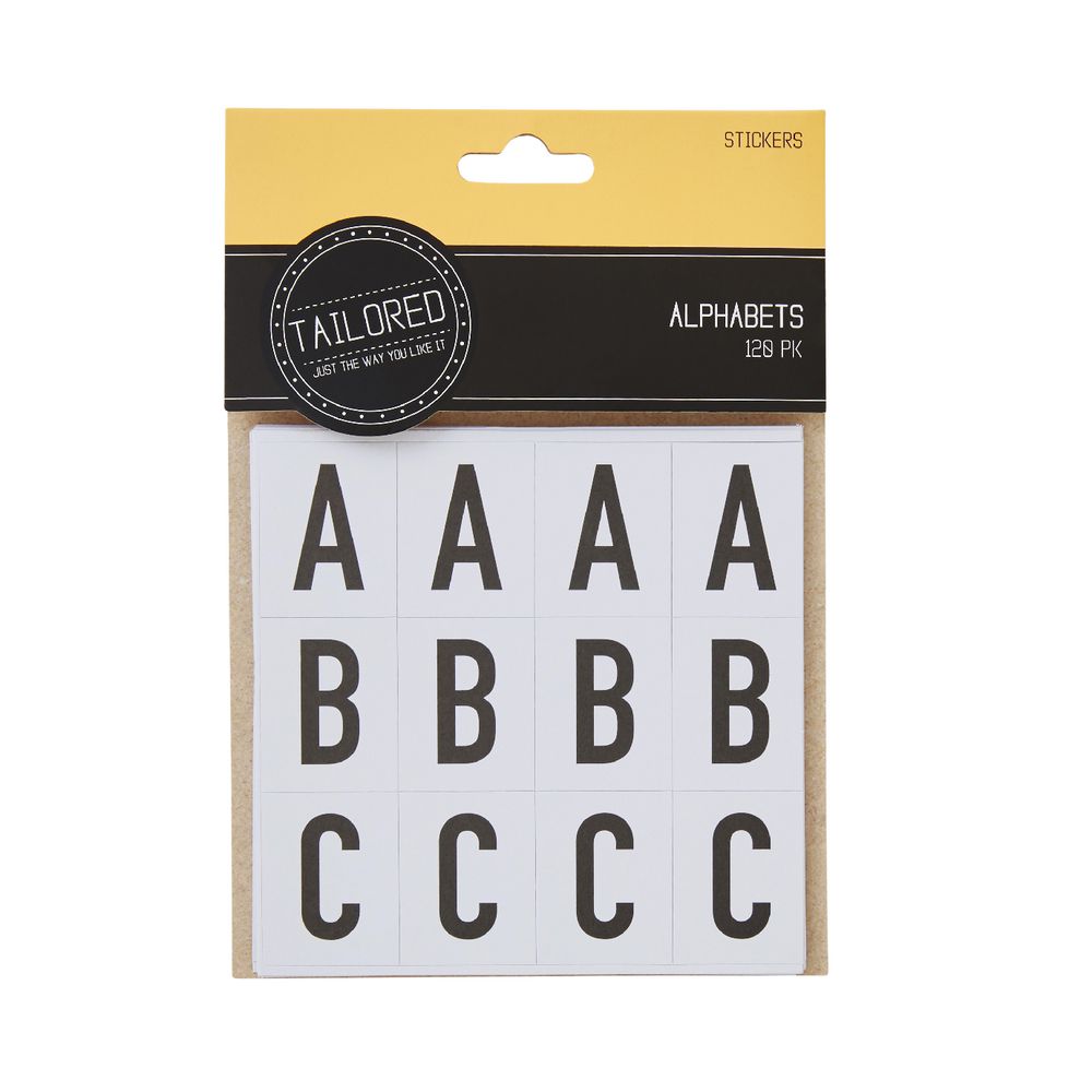 Tailored Alphabet Stickers