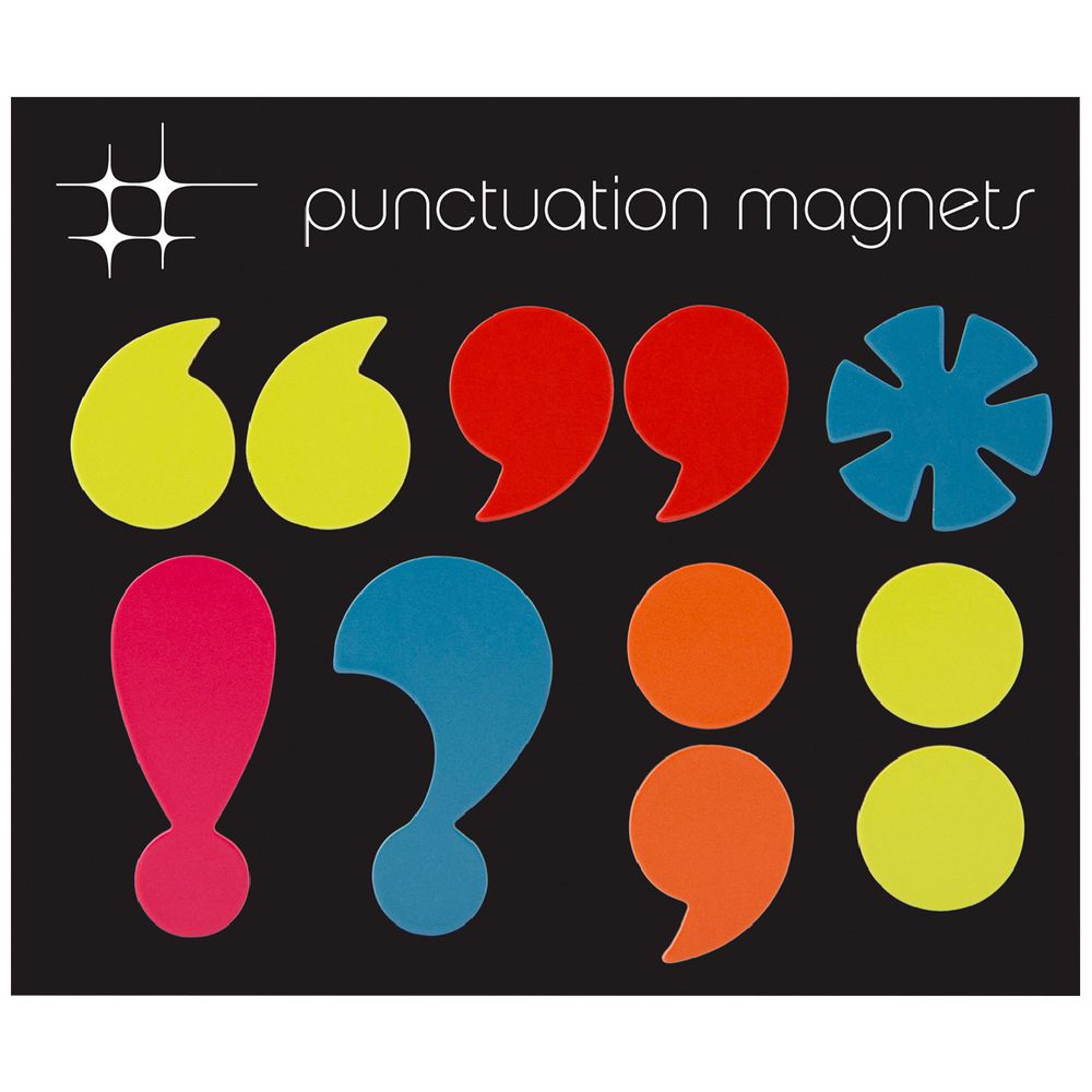 Three By Three Punctuation Colour Magnets 11 Pack