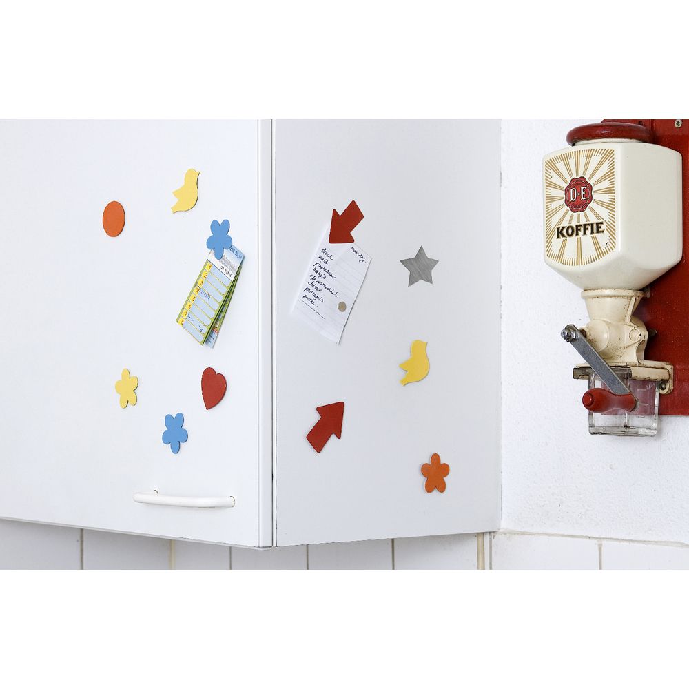 Three By Three Metal Magnets Flowers 4 Pack