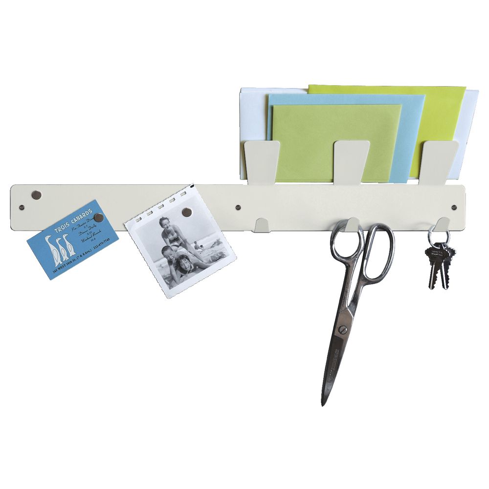 Three By Three Magnetic Strip Bulletin Board White