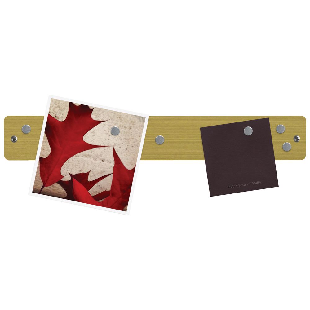 Three By Three Mini Strip Bulletin Board Gold