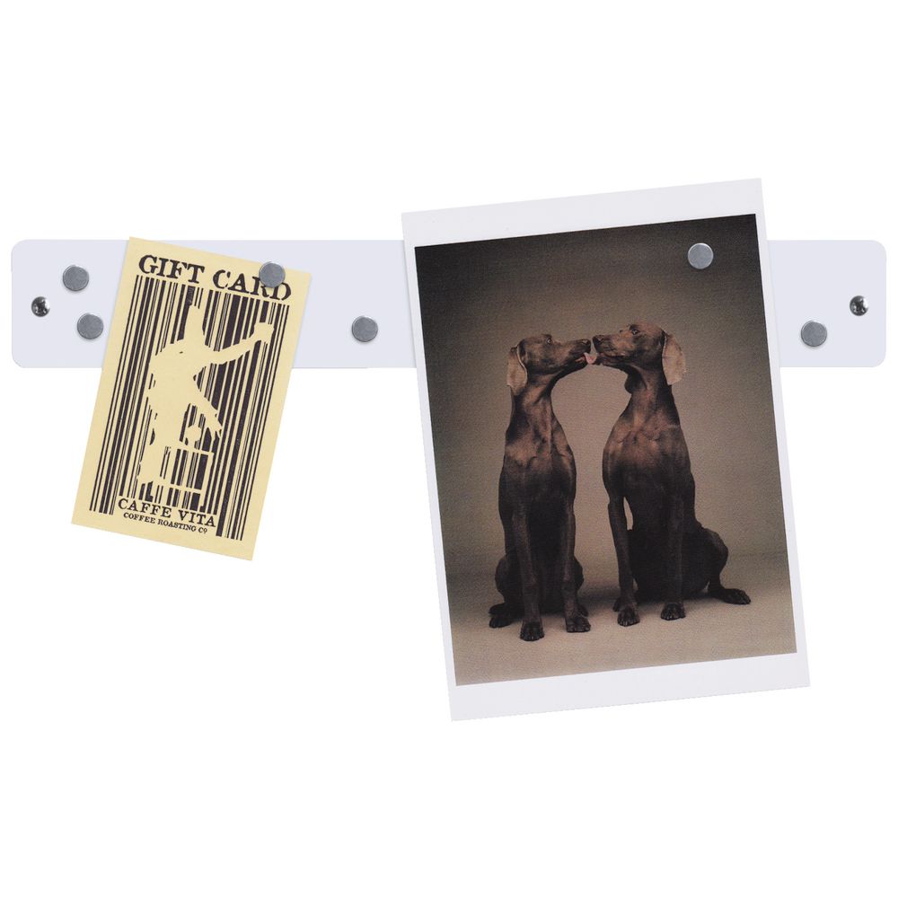 Three By Three Mini Strip Bulletin Board White