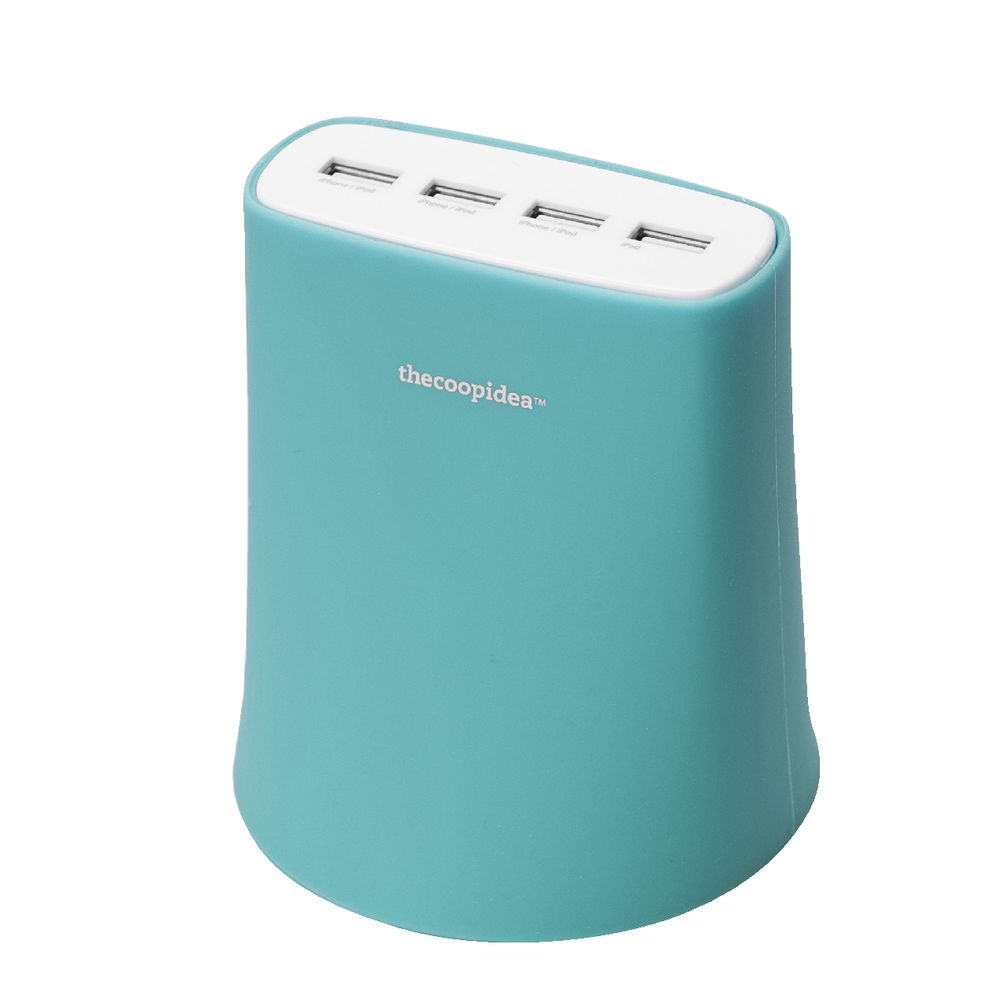 thecoopidea 4 USB Charging Station Blue