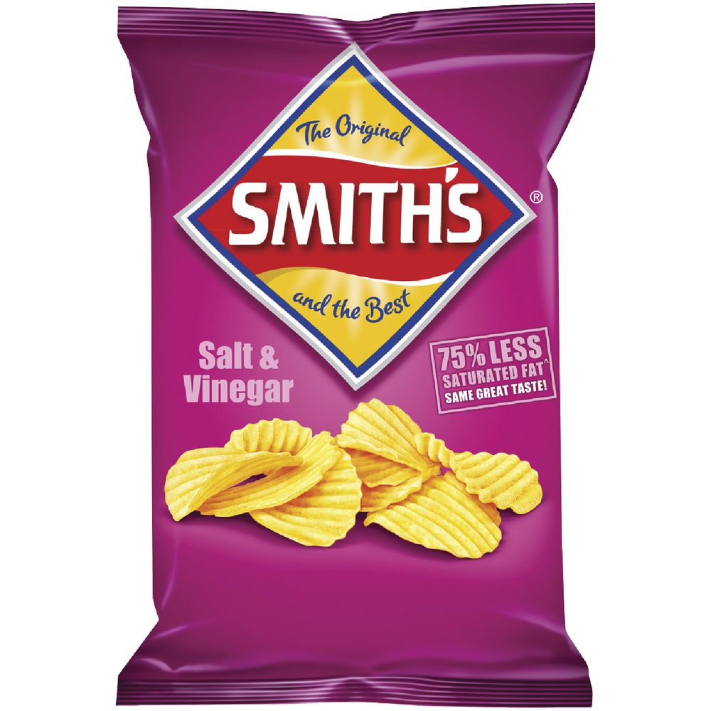 Smith's Crinkle Cut Chips Salt and Vinegar 45g 15 Pack