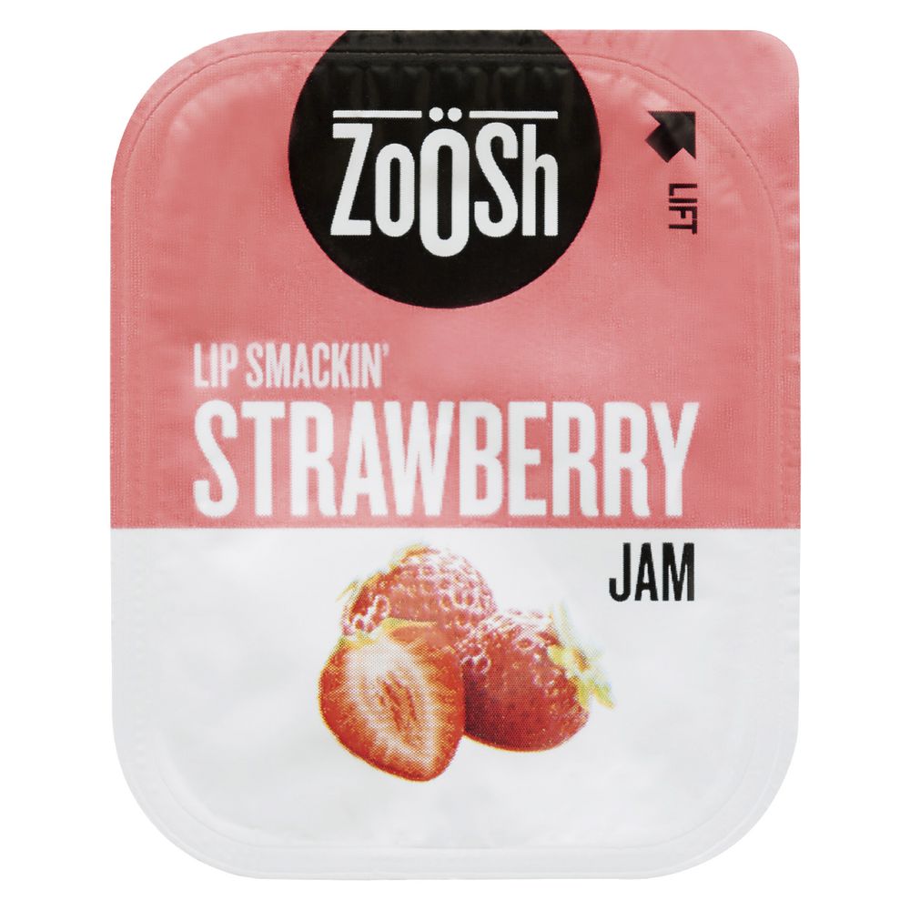 Zoosh Strawberry Jam 13.6g Snack Tub 50 Pack