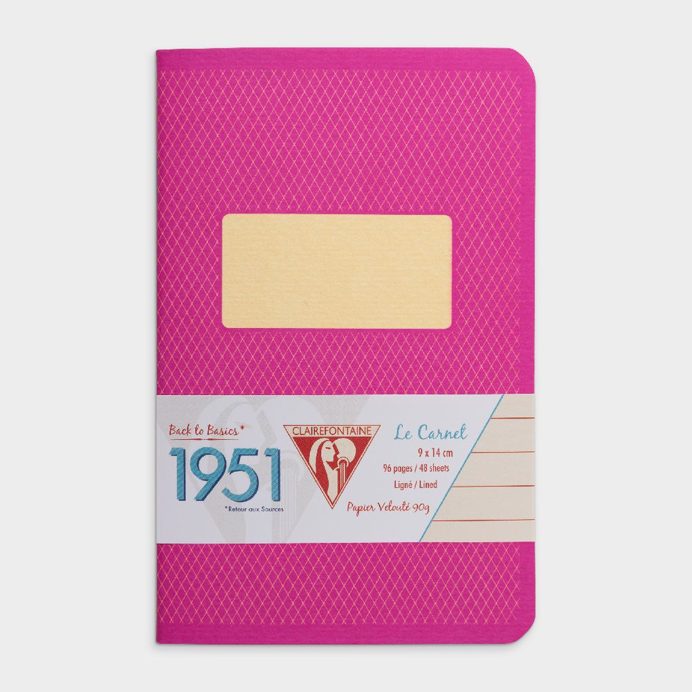 Clairefontaine 1951 Pocket Notebook 96 Page Pink Officeworks