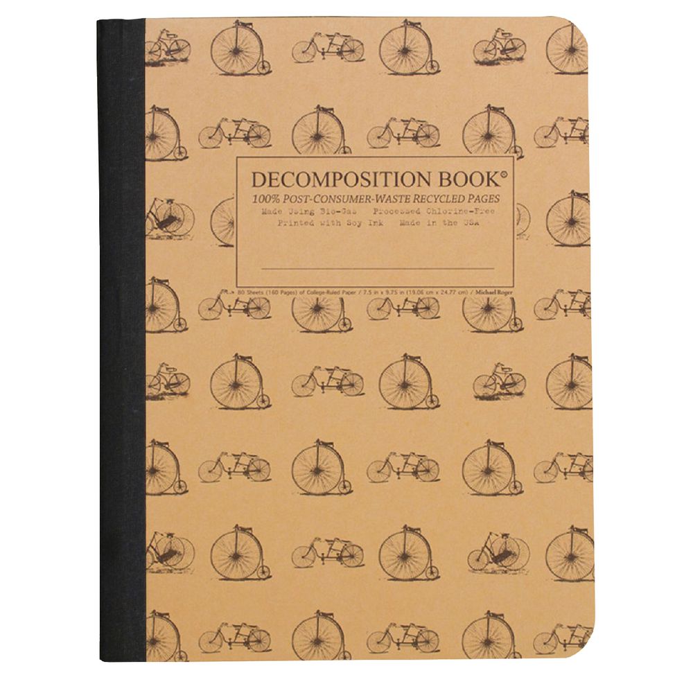 Decomposition Ruled Notebook Bicycles 160 Page