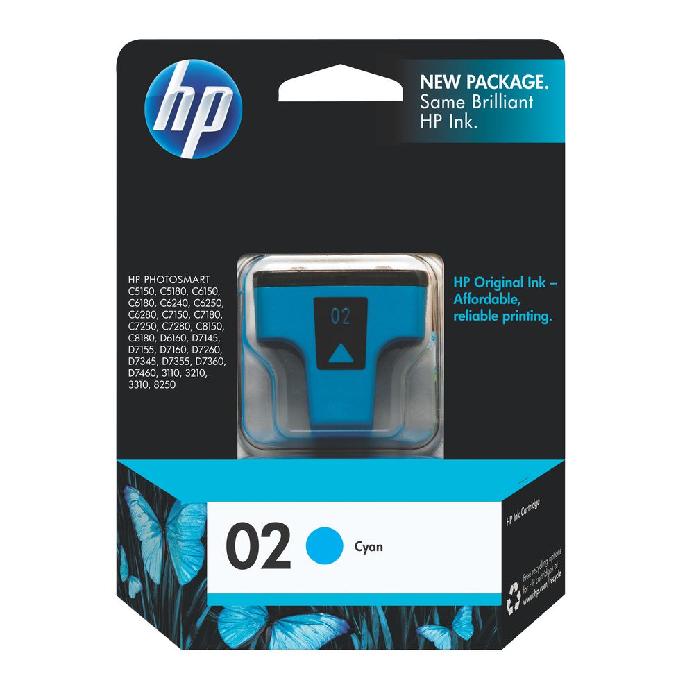 HP 02 Ink Cartridge Cyan
