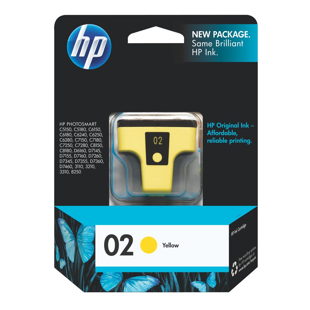 HP 02 Ink Cartridge Yellow
