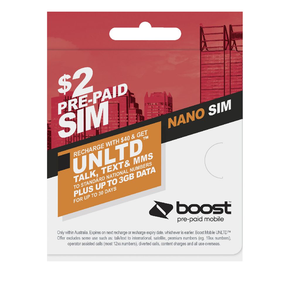 Boost $2 Nano SIM Card