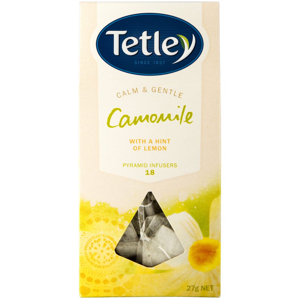 Tetley Camomile Infusion Pyramid Tea Bags 18 Pack