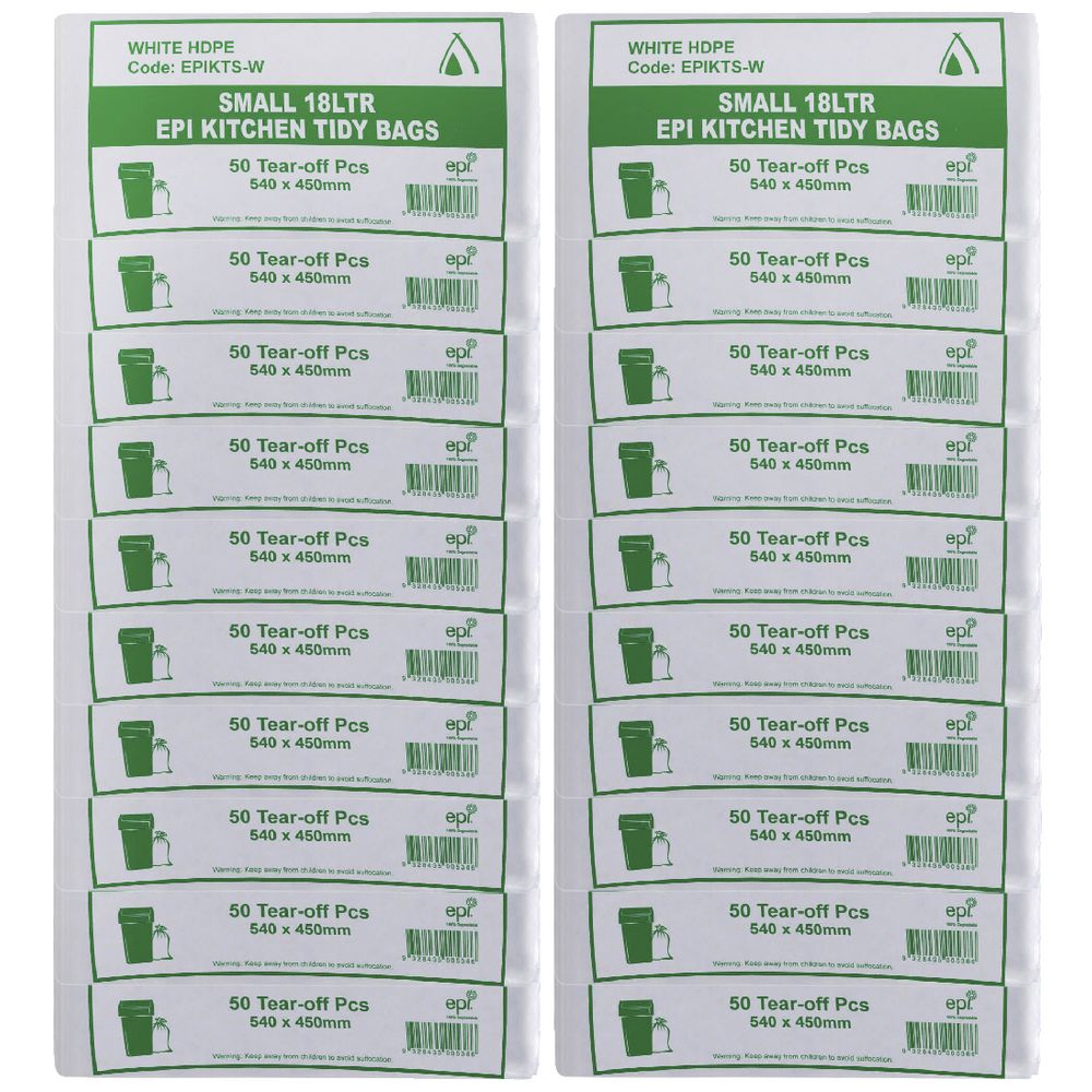 Tailored Packaging Degradable Bin Liner White 18L 1000 Pack