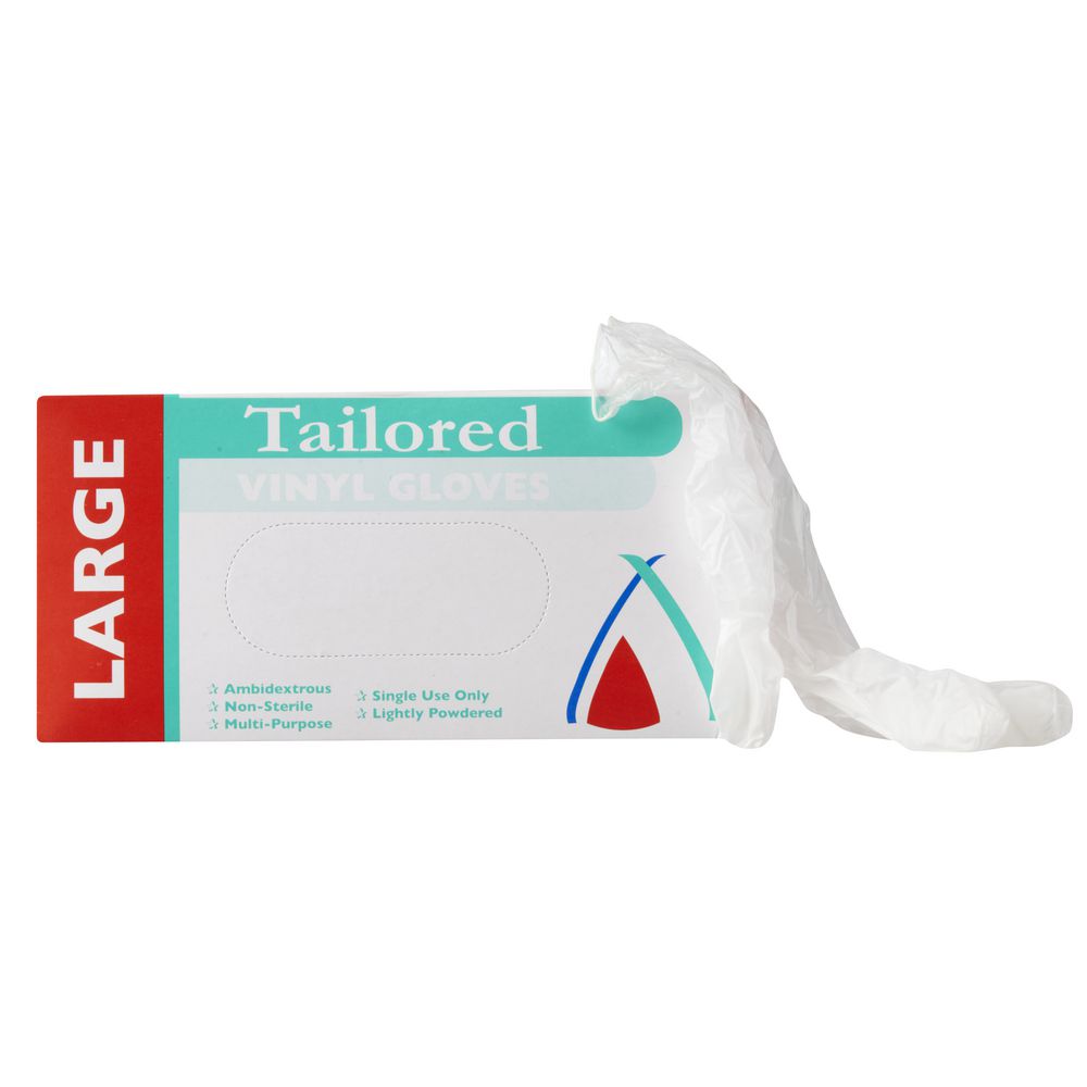 Tailored Packaging Vinyl Gloves Large 100 Pack