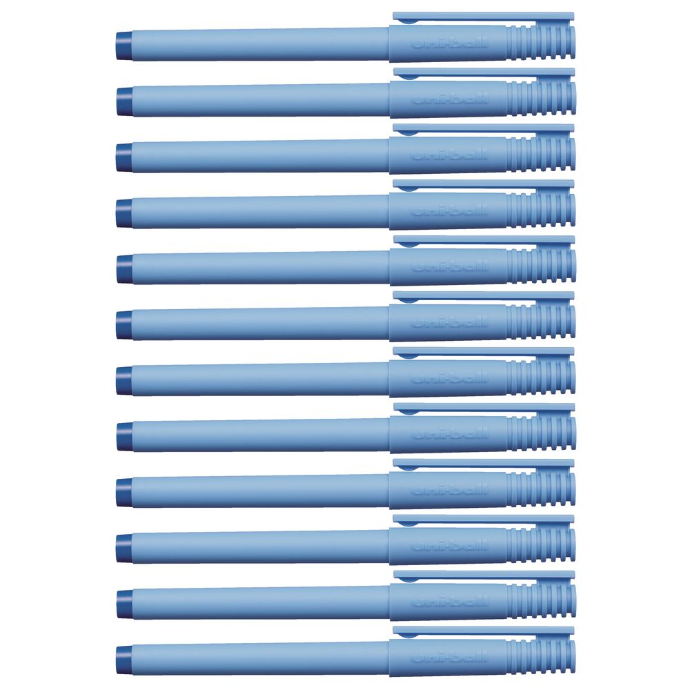 Uni-Ball Fine Point Rollerball Pens Blue 12 Pack