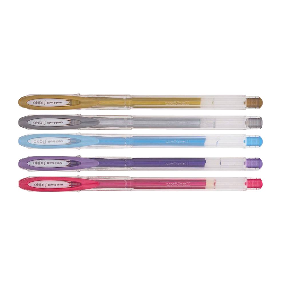 Uni-Ball Signo Noble Metallic Gel Pens Assorted 5 Pack