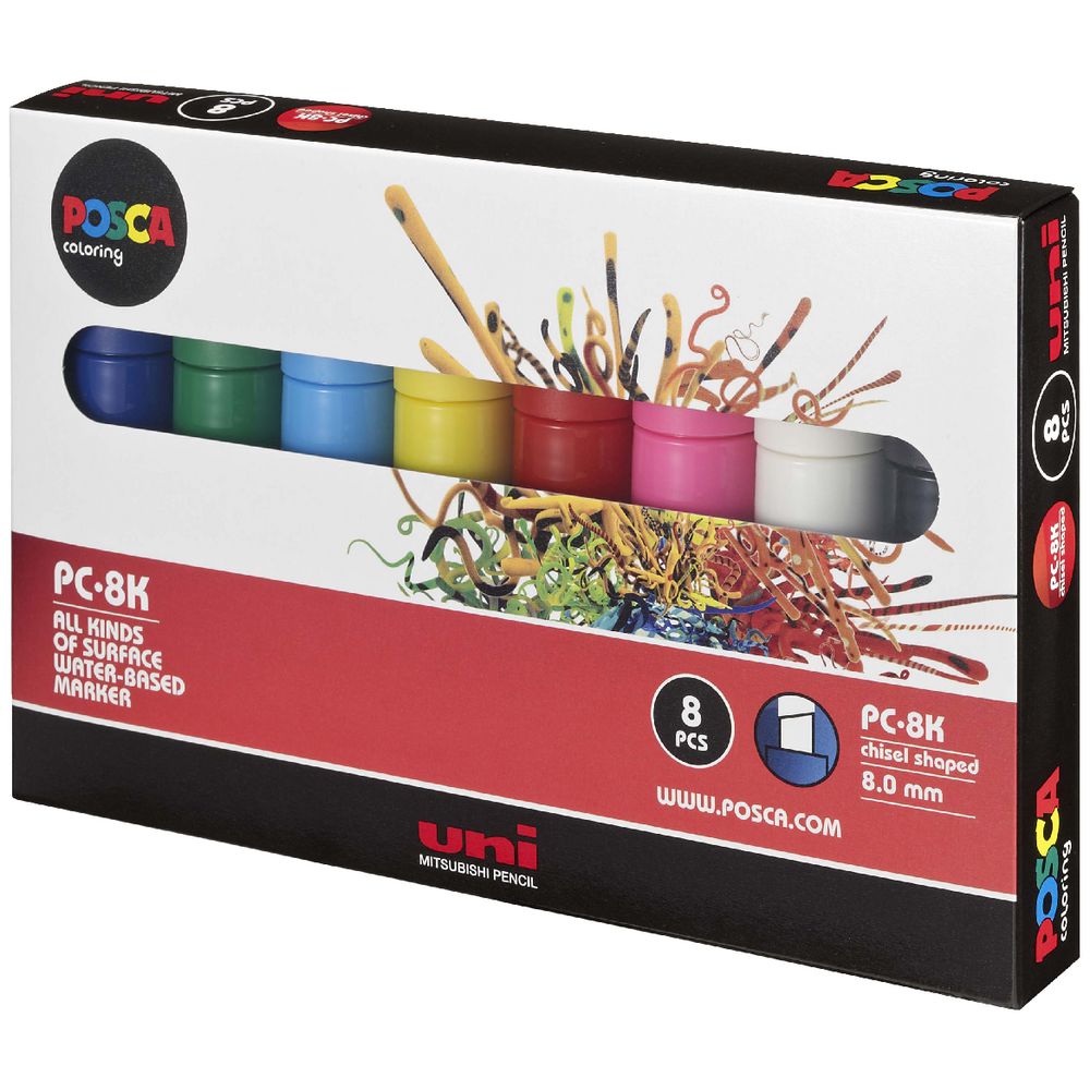 Uni POSCA PC-8K Poster Markers Assorted 8 Pack