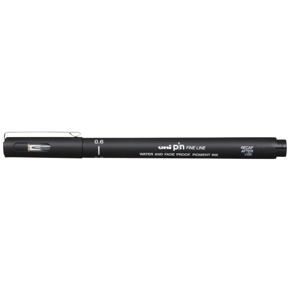 Uni Pin Fineliner 0.6mm Black
