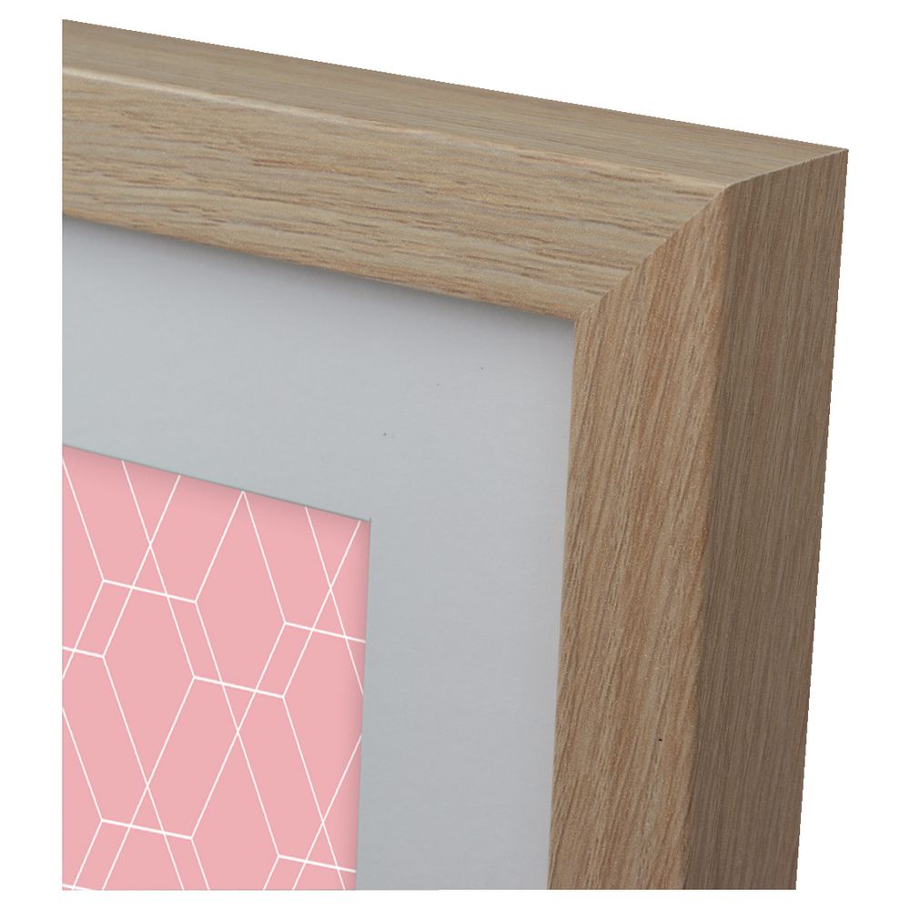 Metro Oak Picture Photo Frames With Black Or White Acid Free Mount Mdf Wood