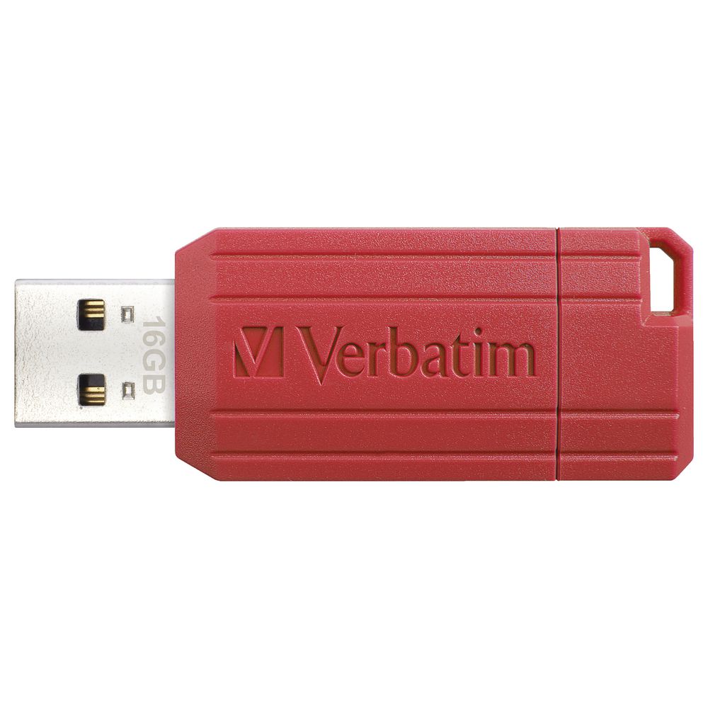 Verbatim 16GB Store'n'Go Pinstripe USB Flash Drive Red