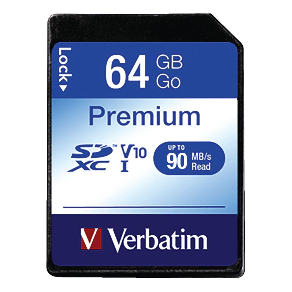 Verbatim 64GB Premium SDHC Memory Card