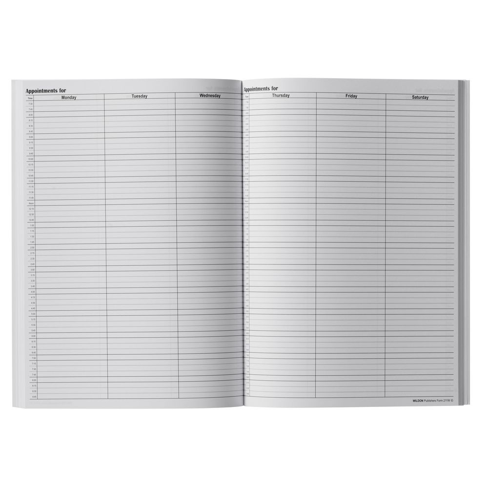 Wildon 211W 1/4 Hour Appointment Book