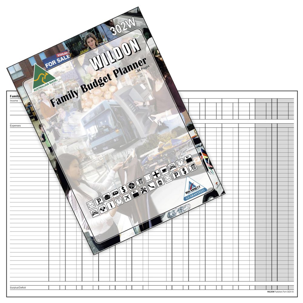 Wildon 302W Family Budget Planner