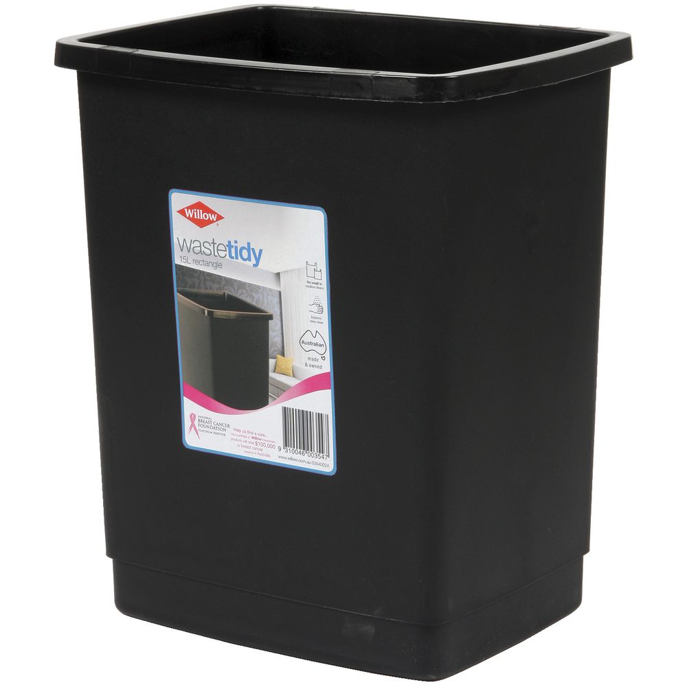 Willow 15 L Waste Tidy Bin Square Officeworks