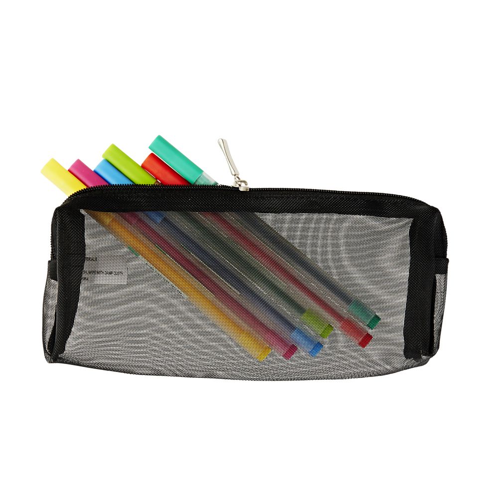 X Mesh Pencil Case Medium Black