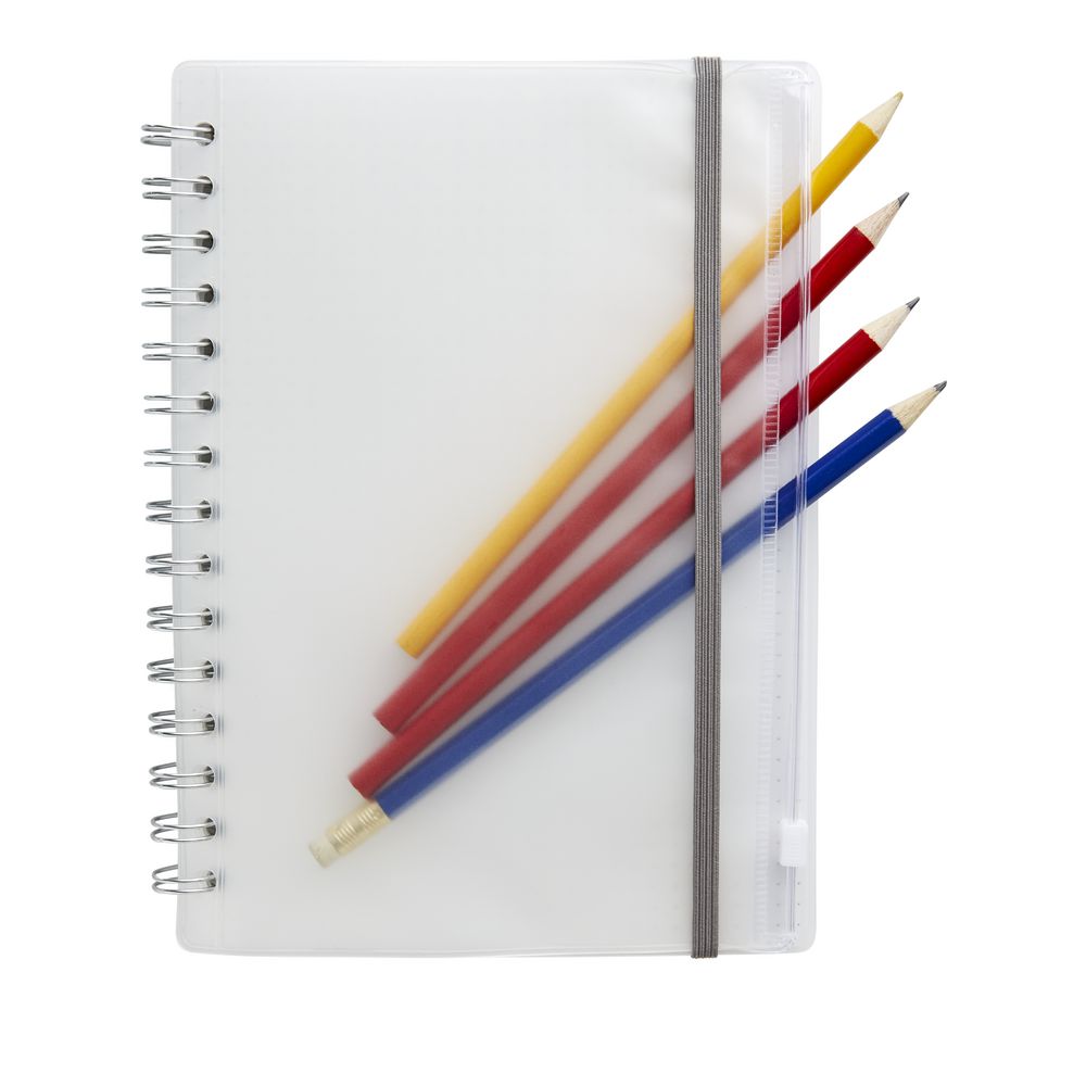 X A5 PP Spiral Notebook With Pouch 180 Page