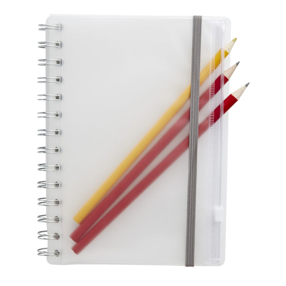 X B6 PP Spiral Notebook with Pouch 180 Page