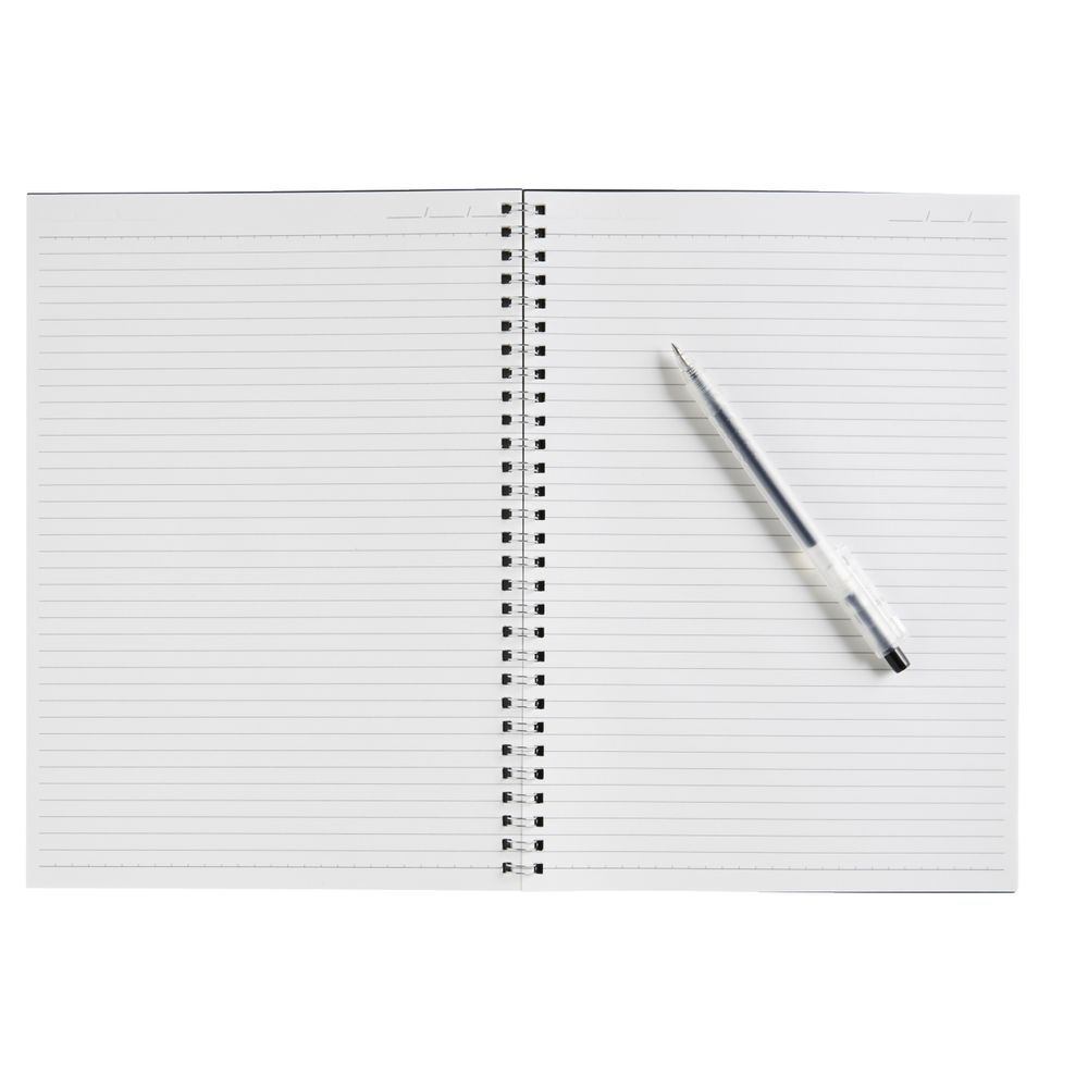 X B5 Pressboard Spiral Notebook 96 Page Black