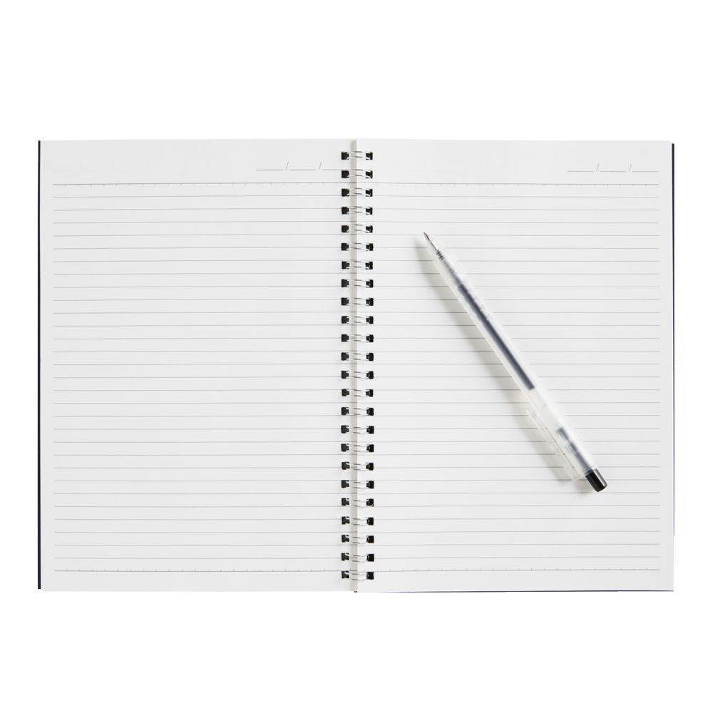 X A5 Pressboard Spiral Notebook 96 Page Black