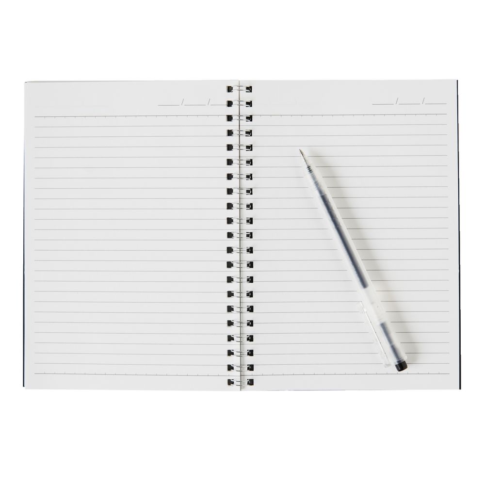 X B6 Pressboard Spiral Notebook 96 Page Black