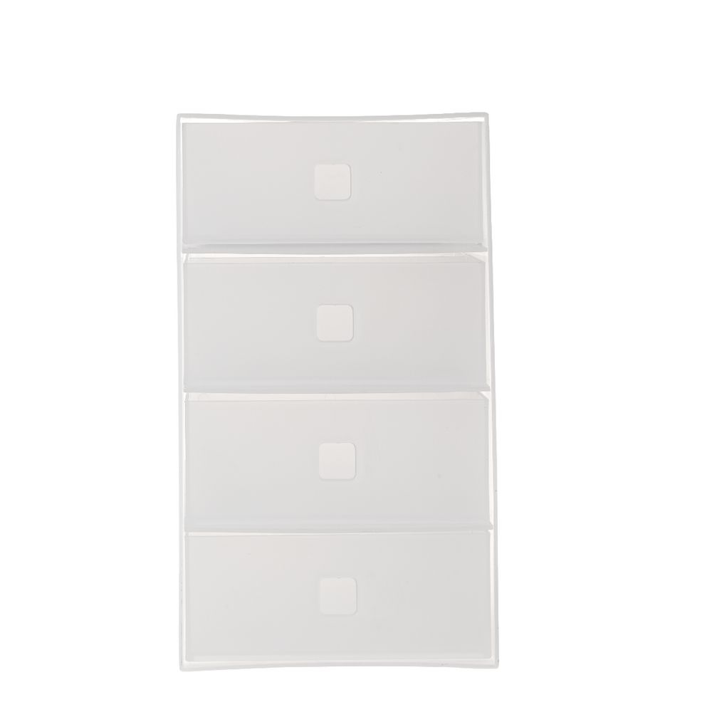 X 4 High Storage Drawers PP Frosted