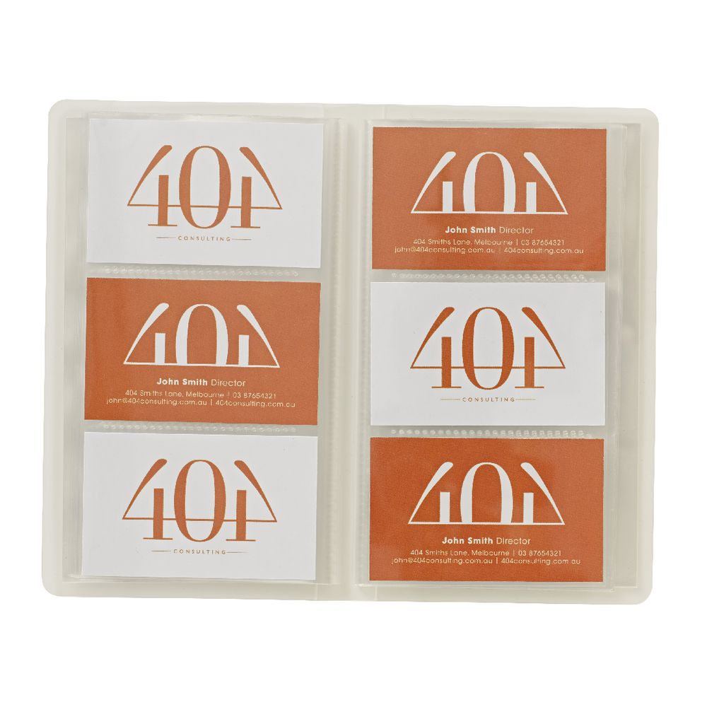 X Business Card Holder 180 Pocket Frosted