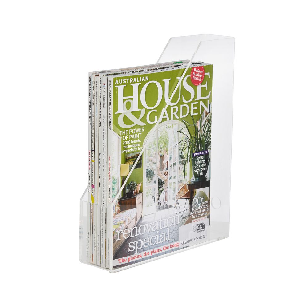 X Magazine File Acrylic Clear