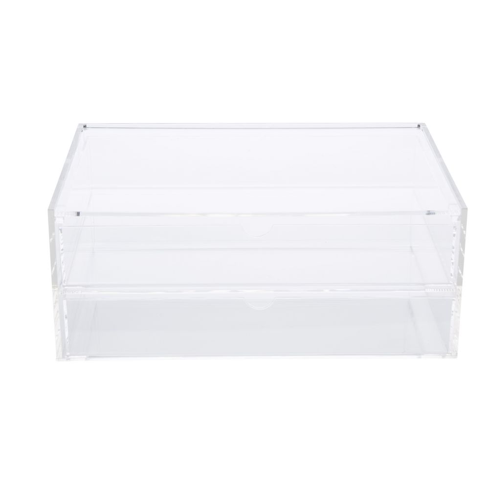 X 2 High A4 Landscape Drawers Acrylic Clear
