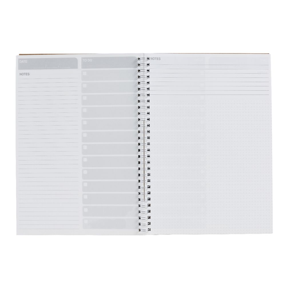 X B5 Spiral Agenda Notebook Kraft 96 Page