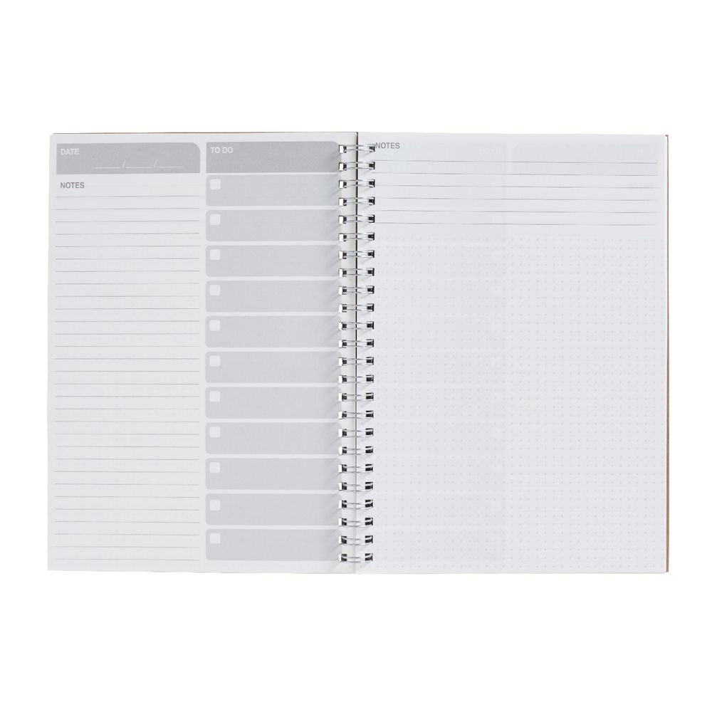 X A5 Spiral Agenda Notebook Kraft 96 Page
