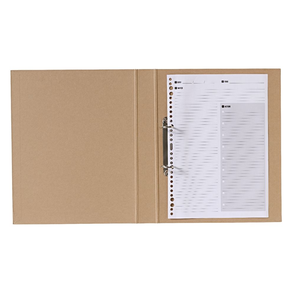 X Pressboard Binder A4 2 D-Ring Kraft