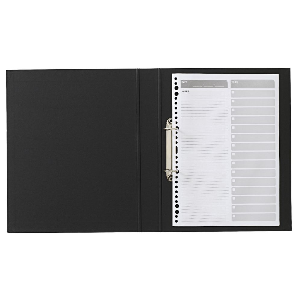 X Pressboard Binder A4 2 D-Ring Black