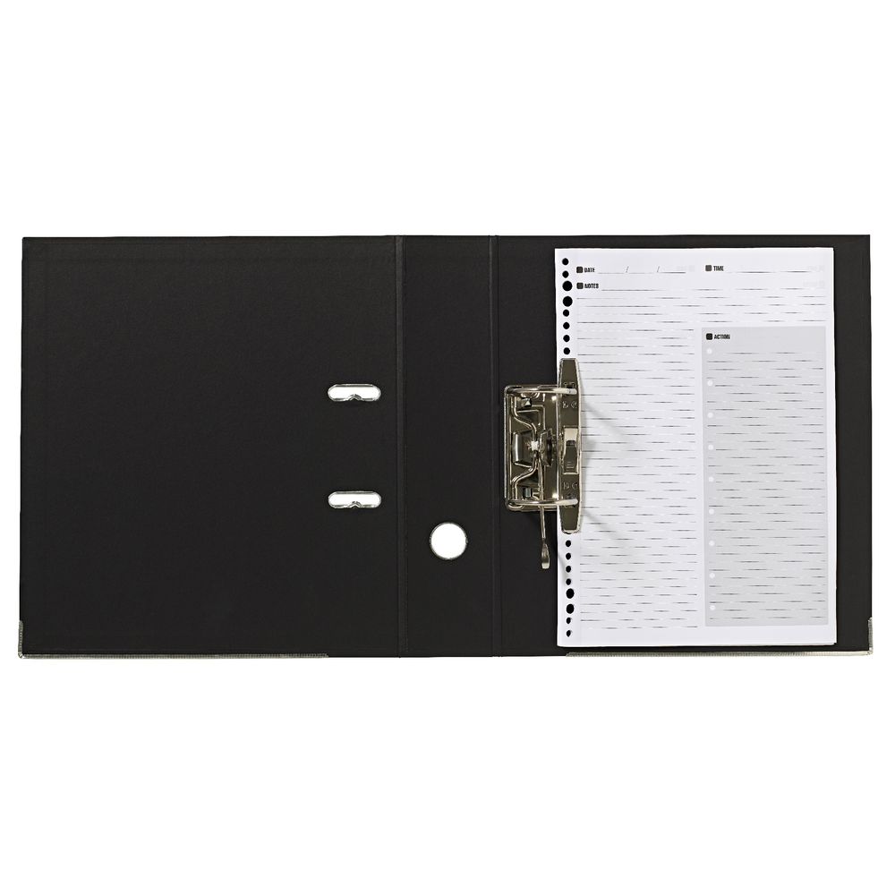 X Pressboard Lever Arch File Black