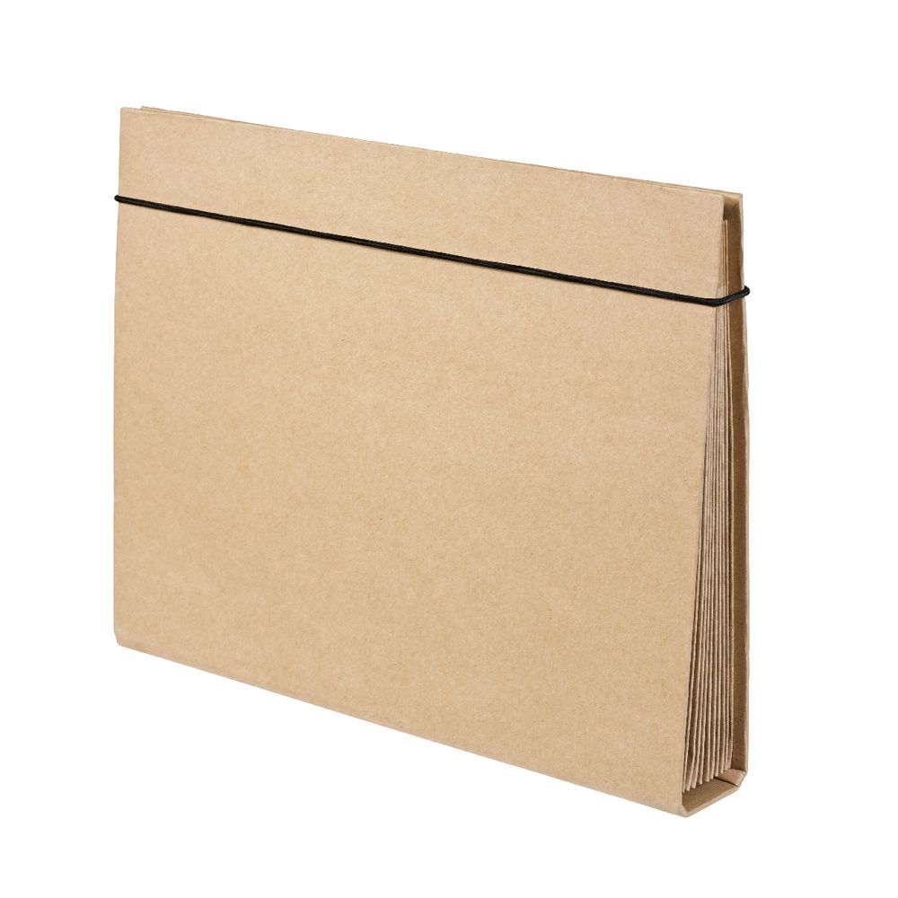 X Pressboard Expanding File A4 12 Pockets Kraft