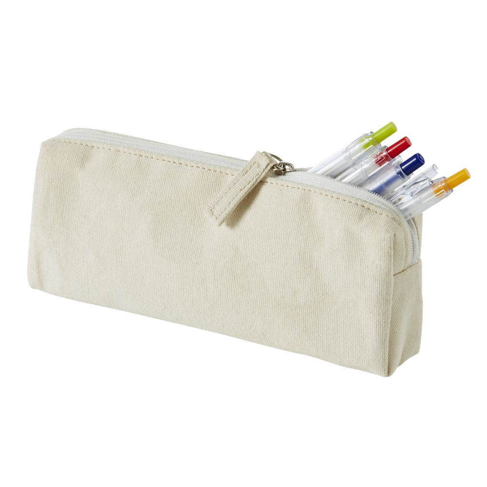 X 100% Cotton Pencil Case Beige