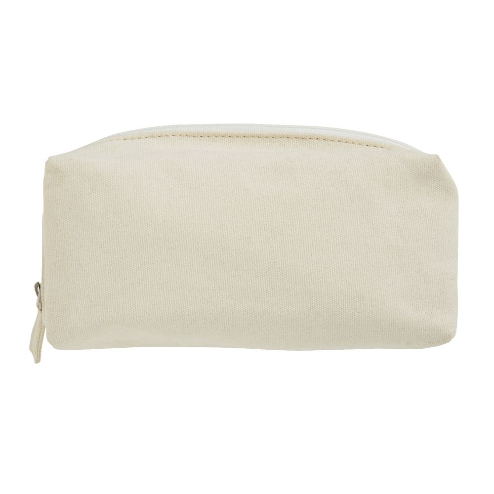 X 100% Cotton Large Pencil Case Beige