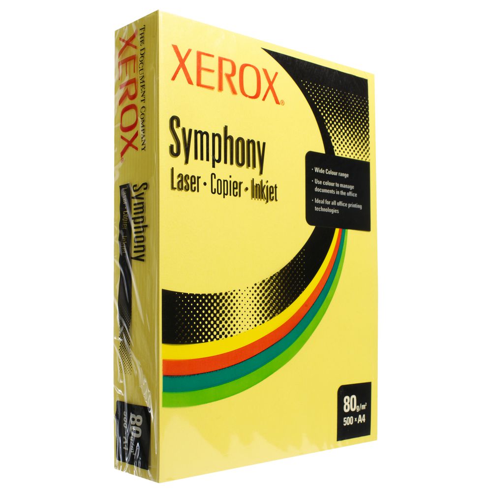 Fuji Xerox Symphony Dark Tints Copy Paper 80gsm A4 Yellow