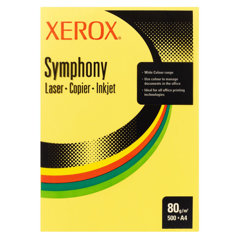 Fuji Xerox Symphony Dark Tints Copy Paper 80gsm A4 Yellow